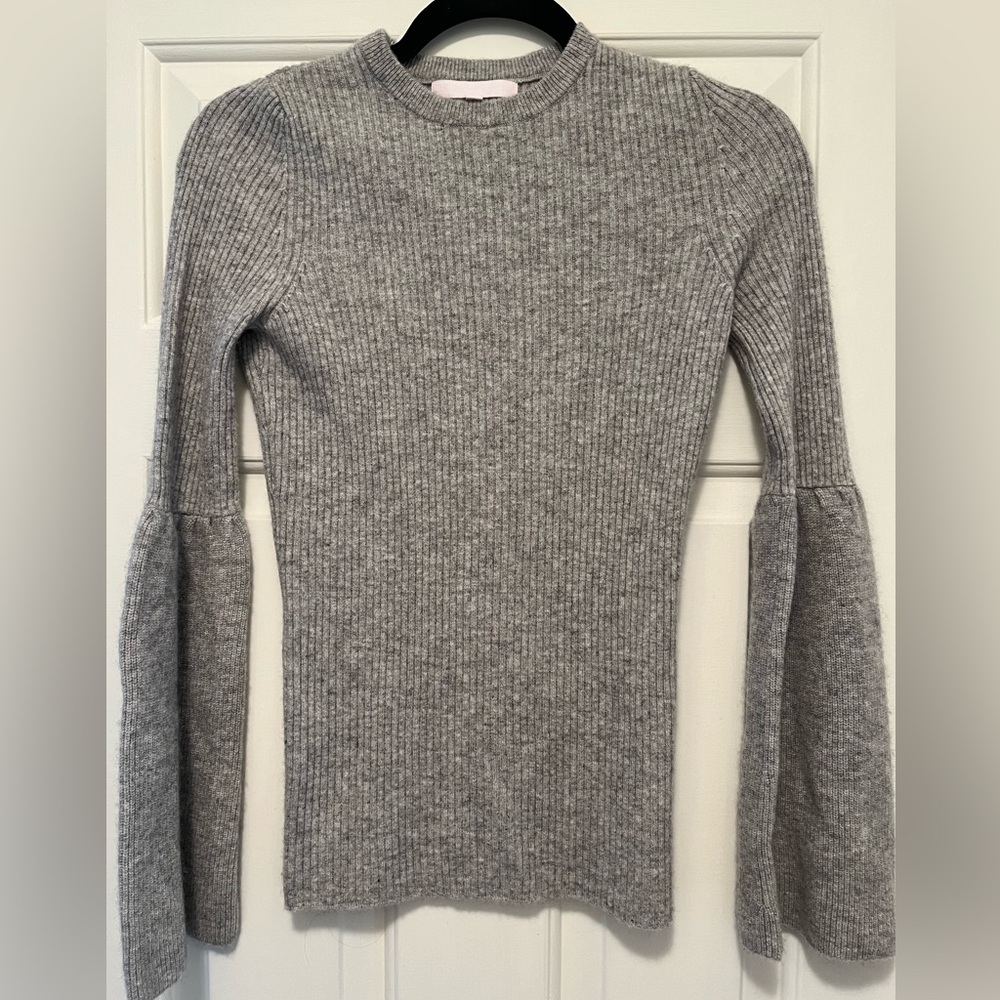 Gray Cashmere XS Project Sweater with Bell Sleeves